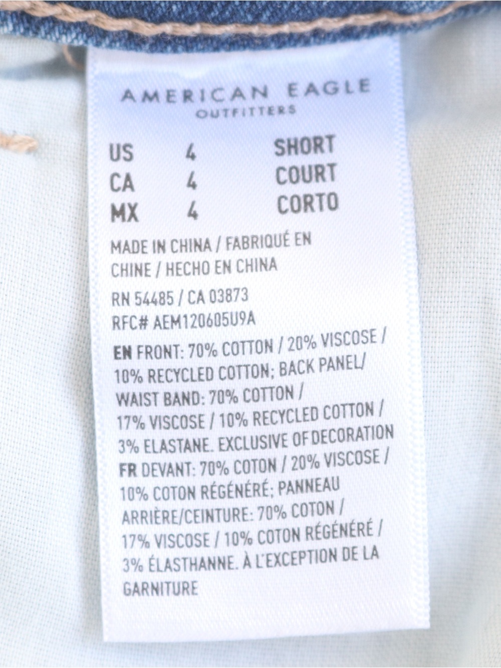 AE | NWT Mom Jeans Distressed Ripped High Rise Rigid Stretch Ankle Denim 4 Short - Picture 12 of 16